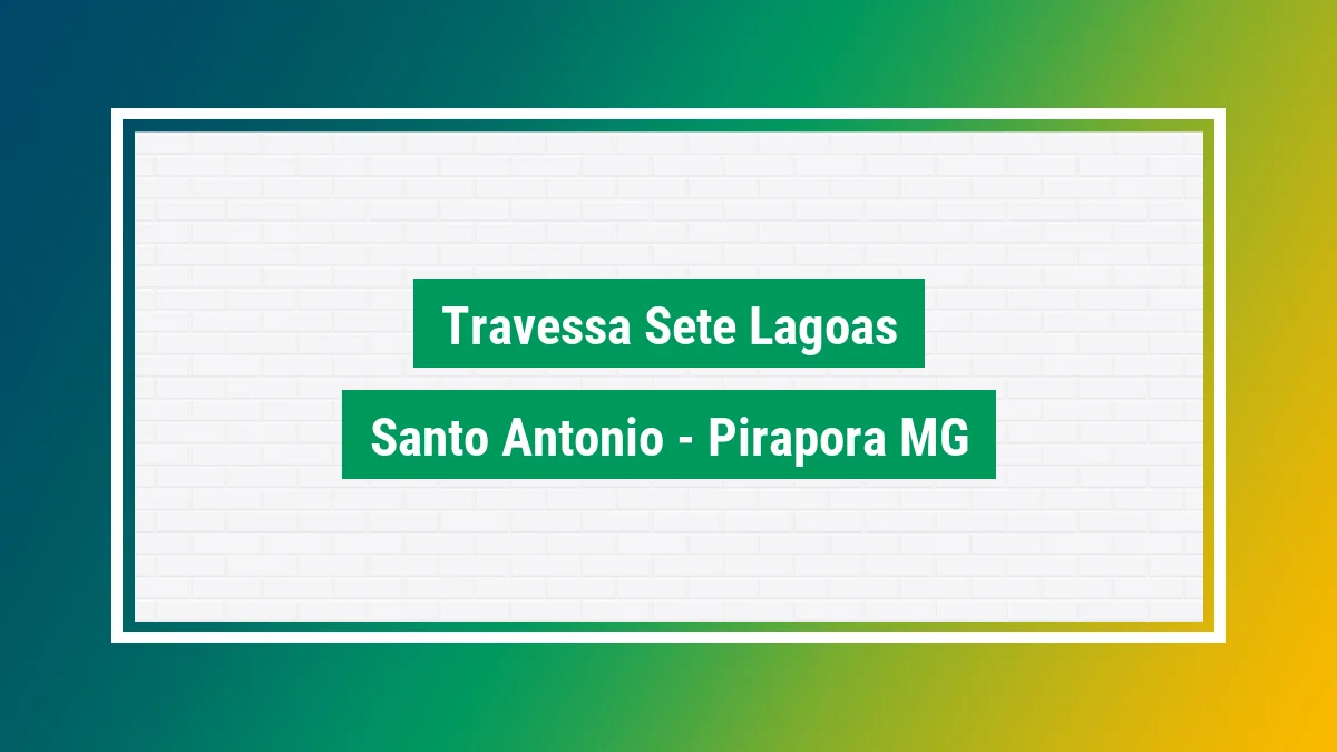 Imagem ilustrativa do endereço Travessa Sete Lagoas no bairro Santo Antônio em Pirapora MG