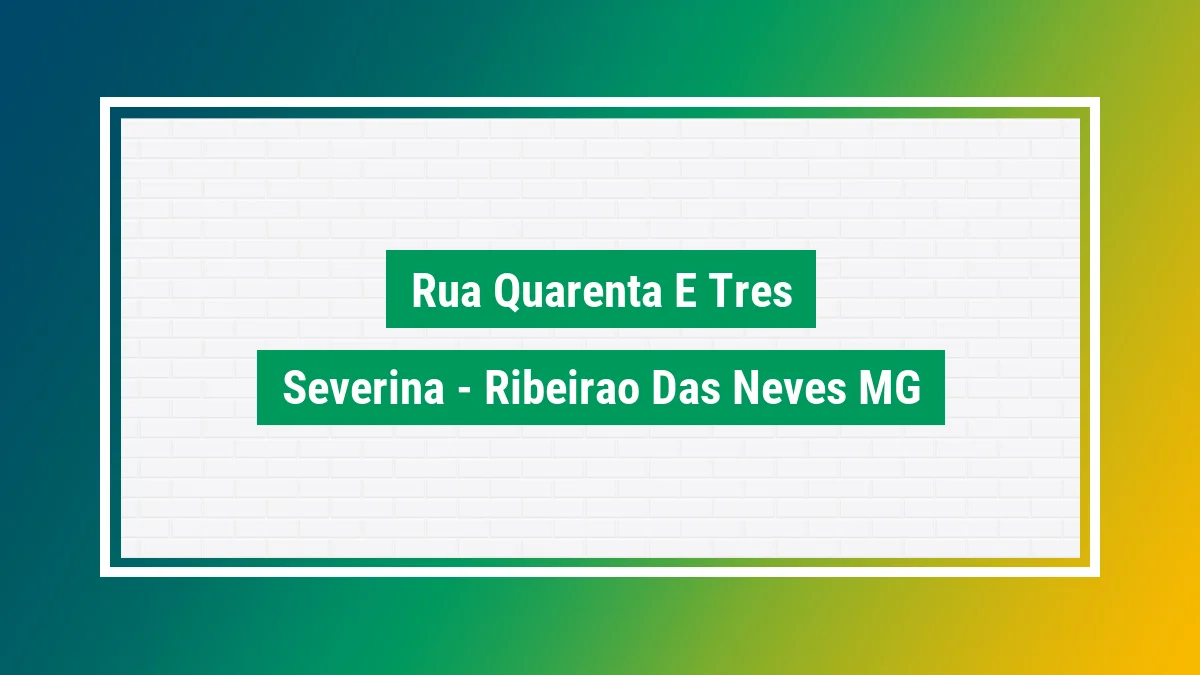 Imagem ilustrativa do endereço Rua Quarenta e Três no bairro Severina em Ribeirão das Neves MG