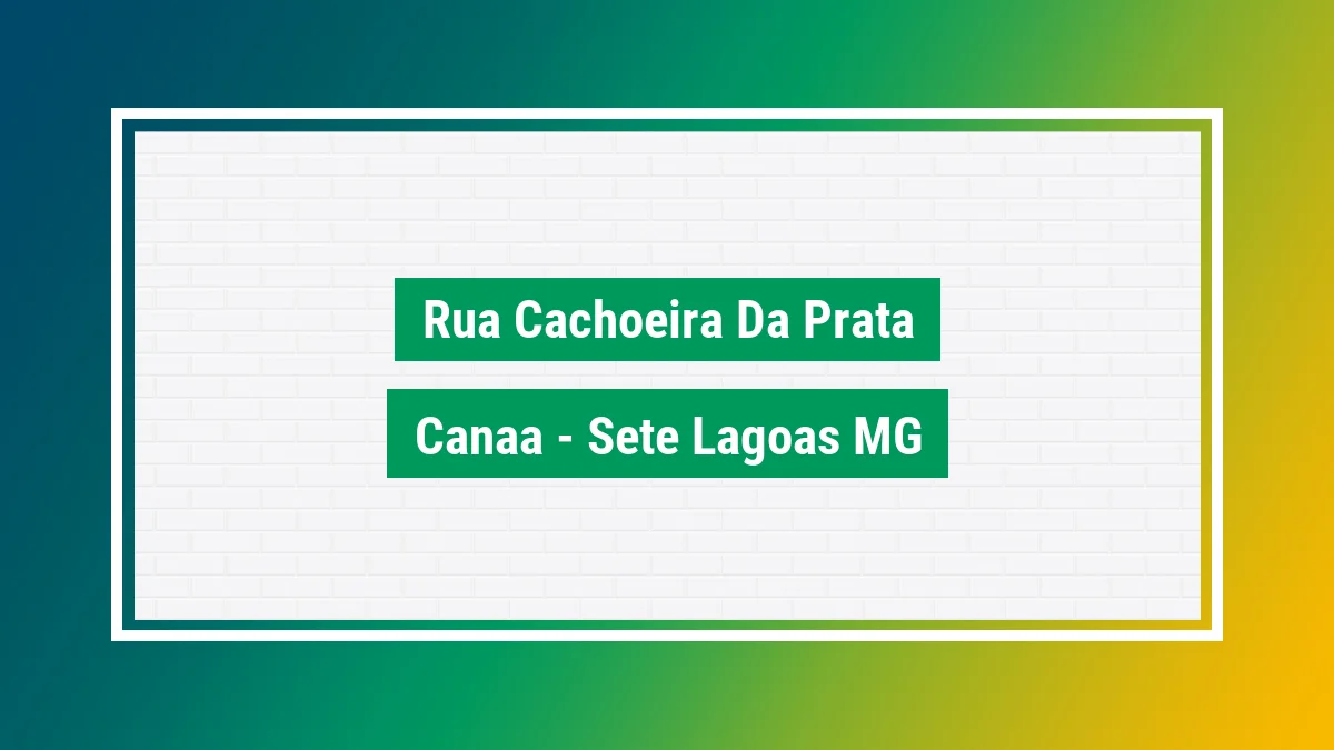 Imagem ilustrativa do endereço Rua Cachoeira da Prata no bairro Canaã em Sete Lagoas MG