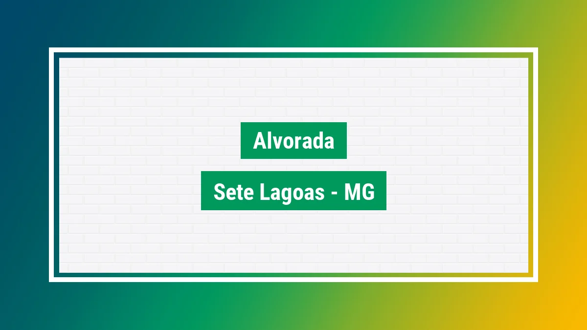 Imagem ilustrativa do bairro Alvorada em Sete Lagoas MG