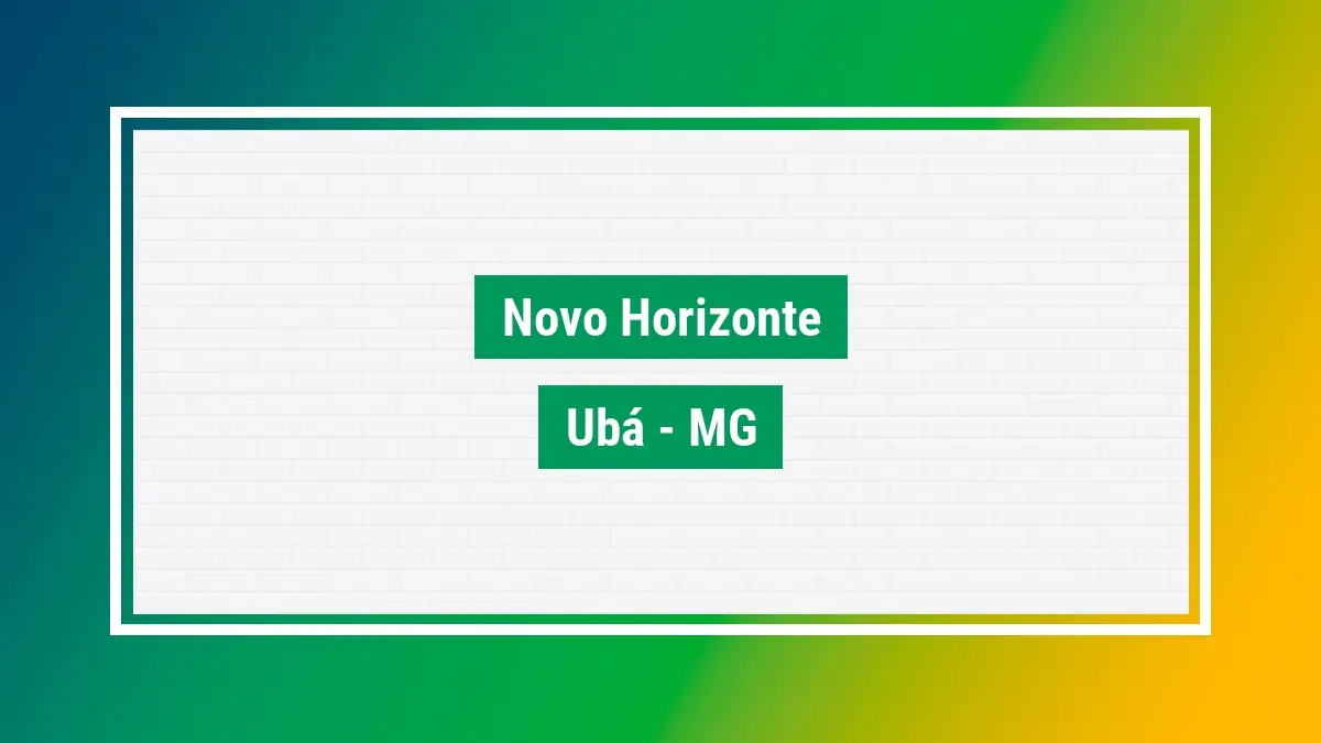 Novo horizonte Cep Novo horizonte ubá MG