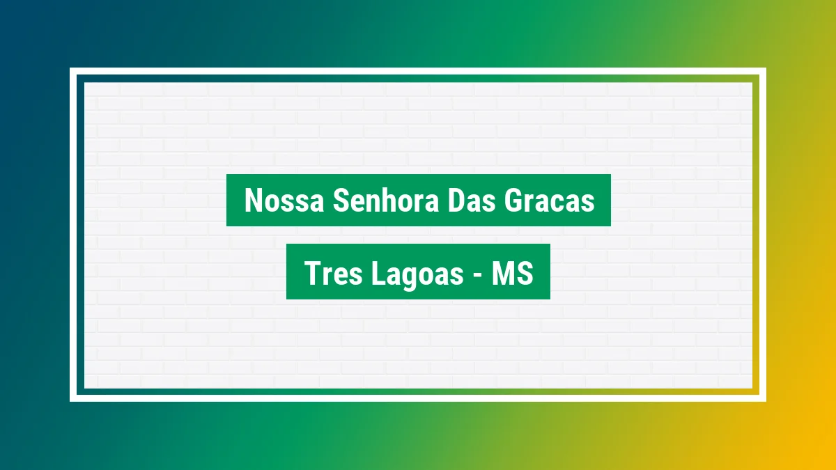 Imagem ilustrativa do bairro Nossa Senhora das Graças em Três Lagoas MS