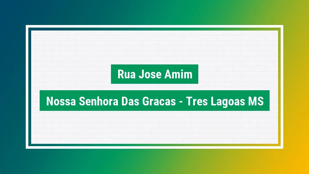 Imagem ilustrativa do endereço Rua José Amim no bairro Nossa Senhora das Graças em Três Lagoas MS
