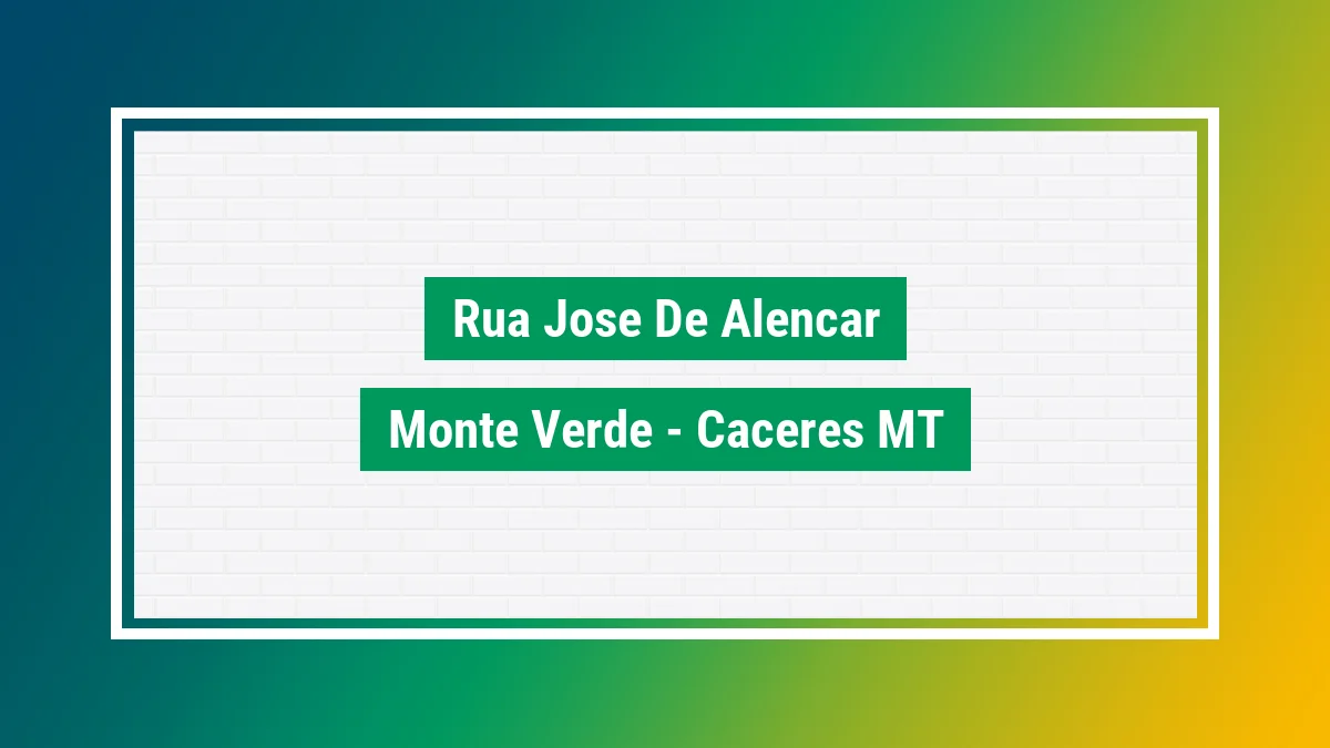 Imagem ilustrativa do endereço Rua José de Alencar no bairro Monte Verde em Cáceres MT