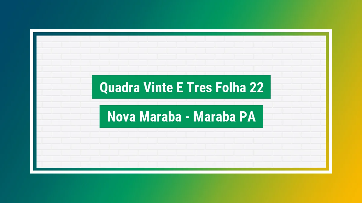 Imagem ilustrativa do endereço Quadra Vinte e Três Folha 22 no bairro Nova Marabá em Marabá PA
