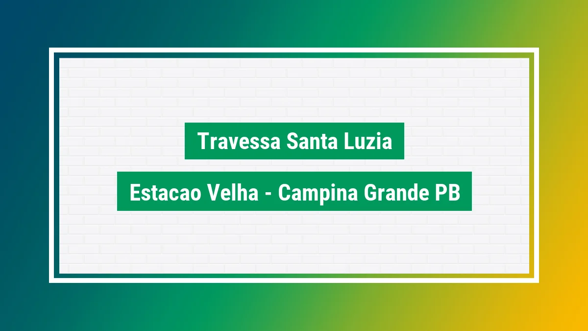 Imagem ilustrativa do endereço Travessa Santa Luzia no bairro Estação Velha em Campina Grande PB