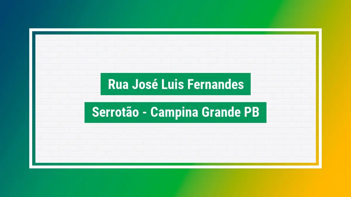 Rua josé luis fernandes cep 58434050 busca cep correios