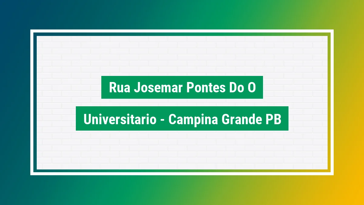 Imagem ilustrativa do endereço Rua Josemar Pontes do Ó no bairro Universitário em Campina Grande PB