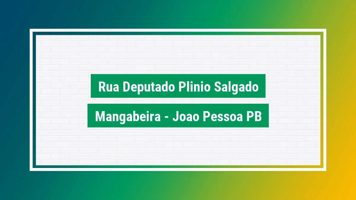 Imagem ilustrativa do endereço Rua Deputado Plínio Salgado no bairro Mangabeira em João Pessoa PB