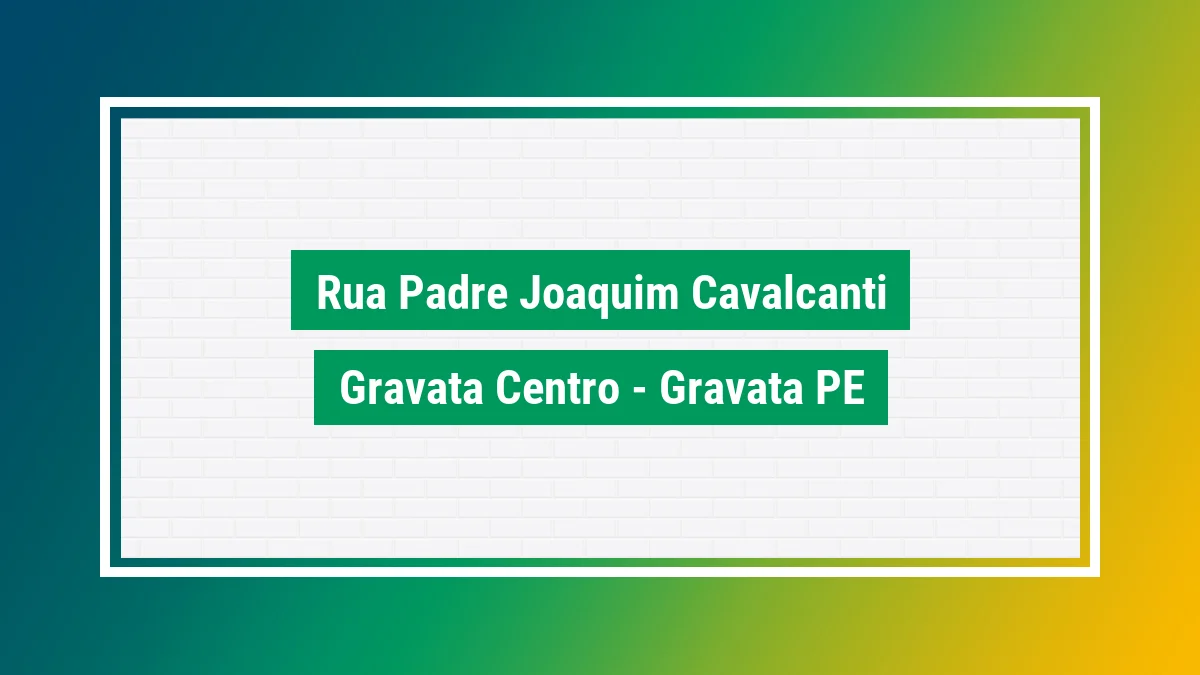 Imagem ilustrativa do endereço Rua Padre Joaquim Cavalcanti no bairro Gravatá Centro em Gravatá PE