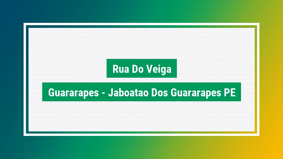 Imagem ilustrativa do endereço Rua do Veiga no bairro Guararapes em Jaboatão dos Guararapes PE