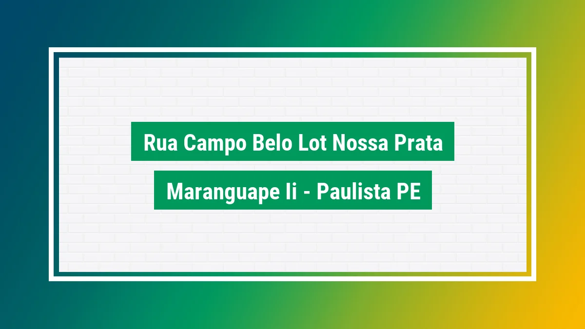 Imagem ilustrativa do endereço Rua Campo Belo (Lot Nossa Prata) no bairro Maranguape II em Paulista PE