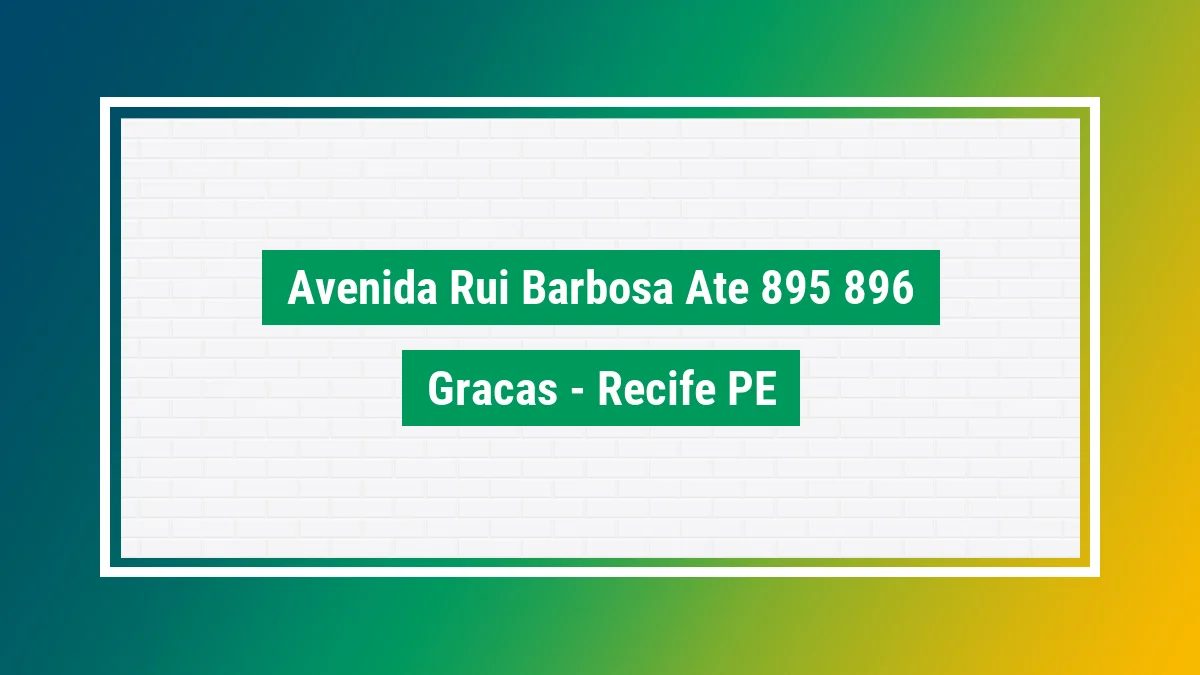 Imagem ilustrativa do endereço Avenida Rui Barbosa - até 895/896 no bairro Graças em Recife PE