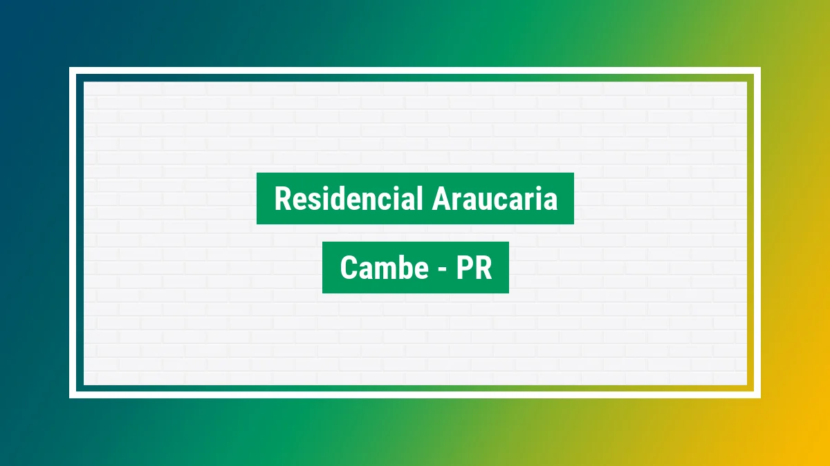 Imagem ilustrativa do bairro Residencial Araucária em Cambé PR