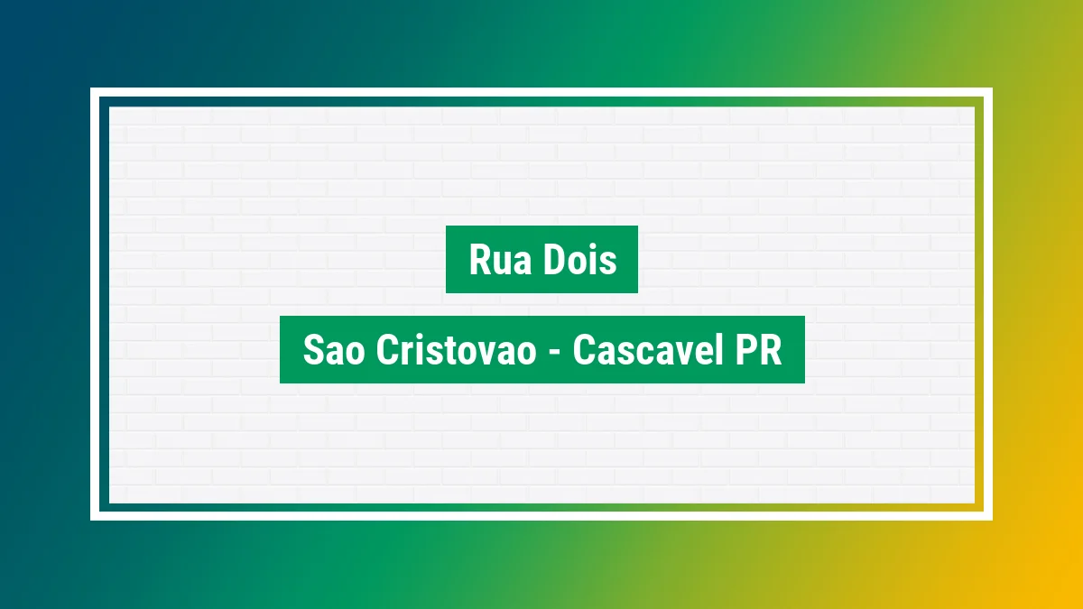 Imagem ilustrativa do endereço Rua Dois no bairro São Cristóvão em Cascavel PR