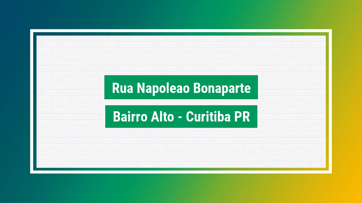 Imagem ilustrativa do endereço Rua Napoleão Bonaparte no bairro Bairro Alto em Curitiba PR