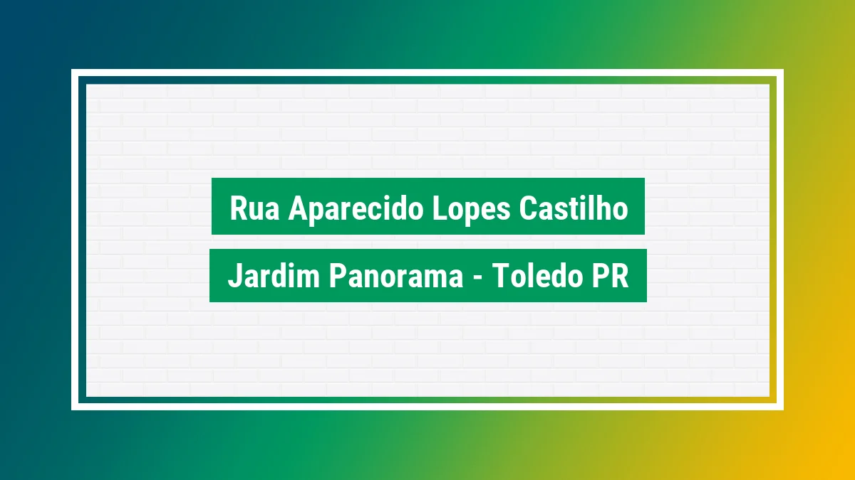 Imagem ilustrativa do endereço Rua Aparecido Lopes Castilho no bairro Jardim Panorama em Toledo PR