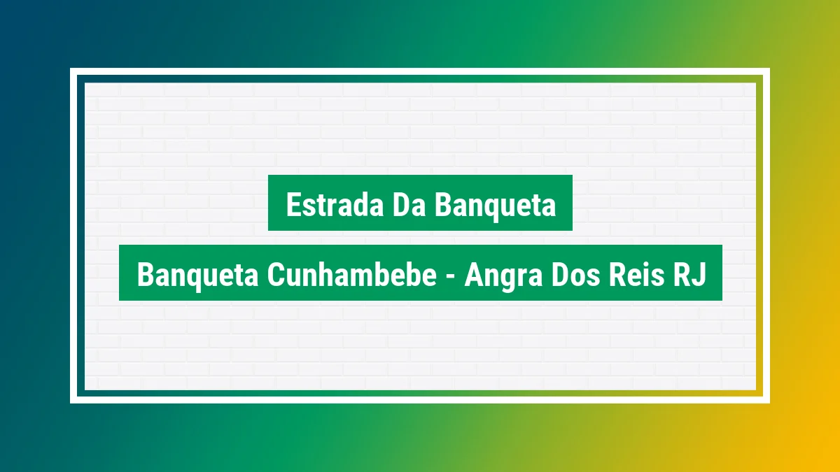 Imagem ilustrativa do endereço Estrada da Banqueta no bairro Banqueta (Cunhambebe) em Angra dos Reis RJ