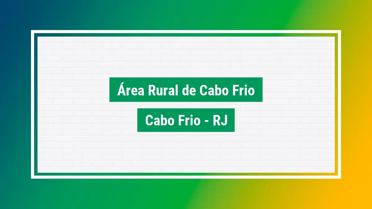 área rural de cabo frio CEP bairro cabo frio RJ