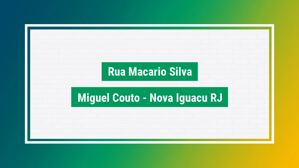 Imagem ilustrativa do endereço Rua Macário Silva no bairro Miguel Couto em Nova Iguaçu RJ