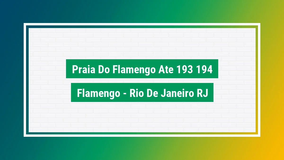 Imagem ilustrativa do endereço Praia do Flamengo - até 193/194 no bairro Flamengo em Rio de Janeiro RJ