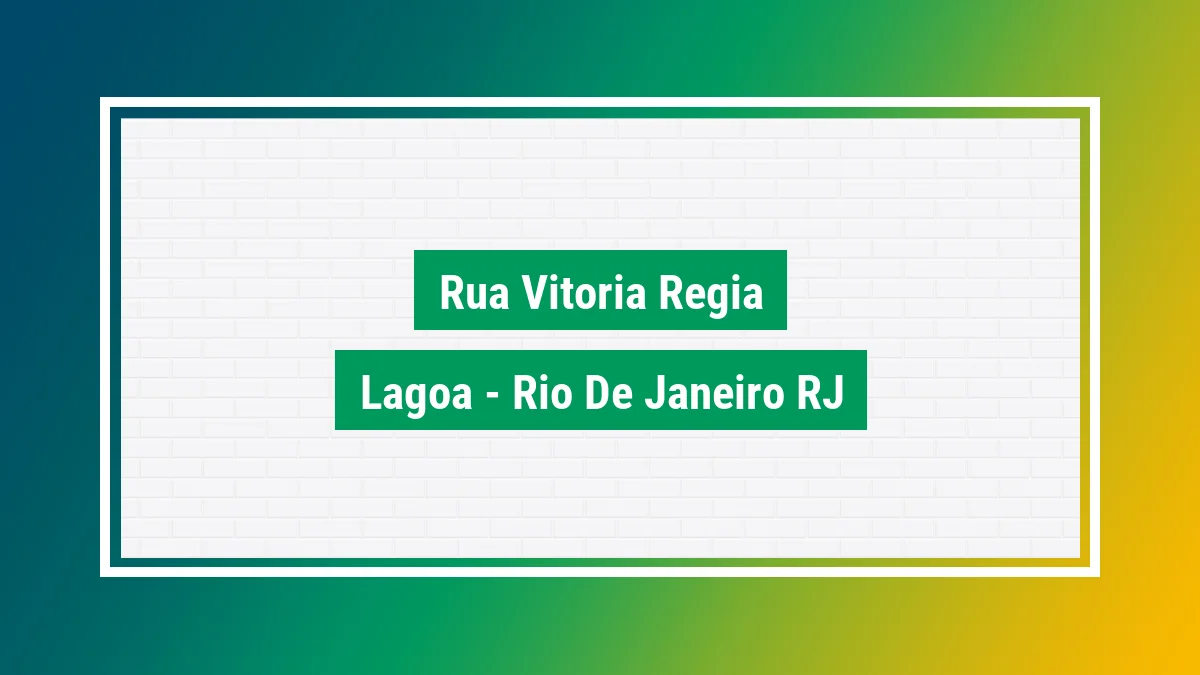 Imagem ilustrativa do endereço Rua Vitória Régia no bairro Lagoa em Rio de Janeiro RJ