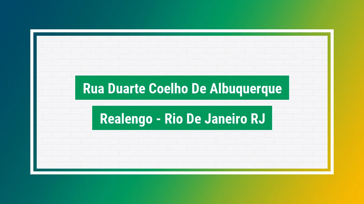 Imagem ilustrativa do endereço Rua Duarte Coelho de Albuquerque no bairro Realengo em Rio de Janeiro RJ