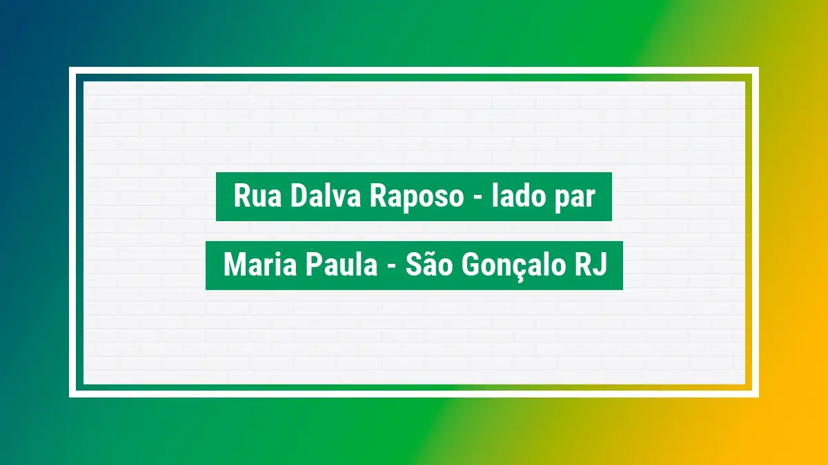 Rua dalva raposo - lado par cep 24754222 busca cep correios