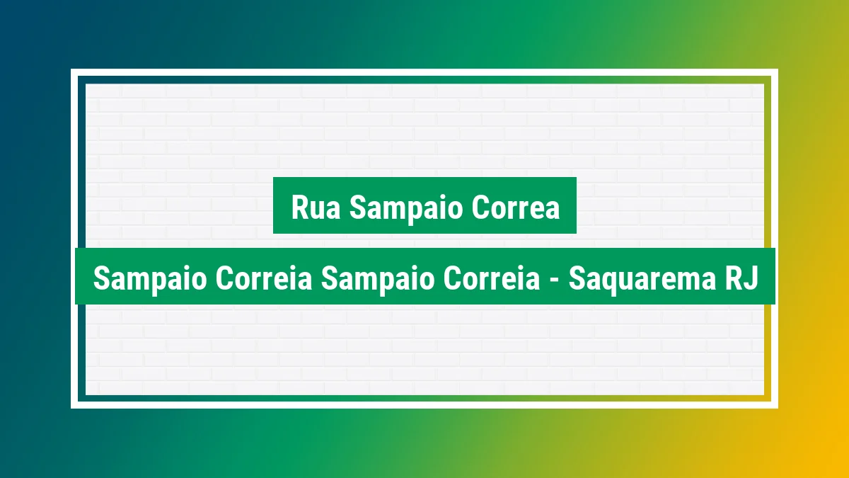 Imagem ilustrativa do endereço Rua Sampaio Corrêa no bairro Sampaio Correia (Sampaio Correia) em Saquarema RJ