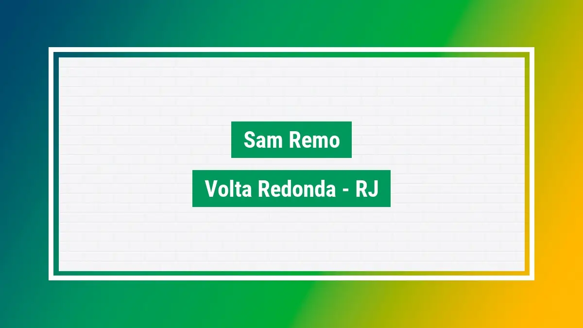 Sam remo Cep ruas do bairro Sam remo volta redonda RJ