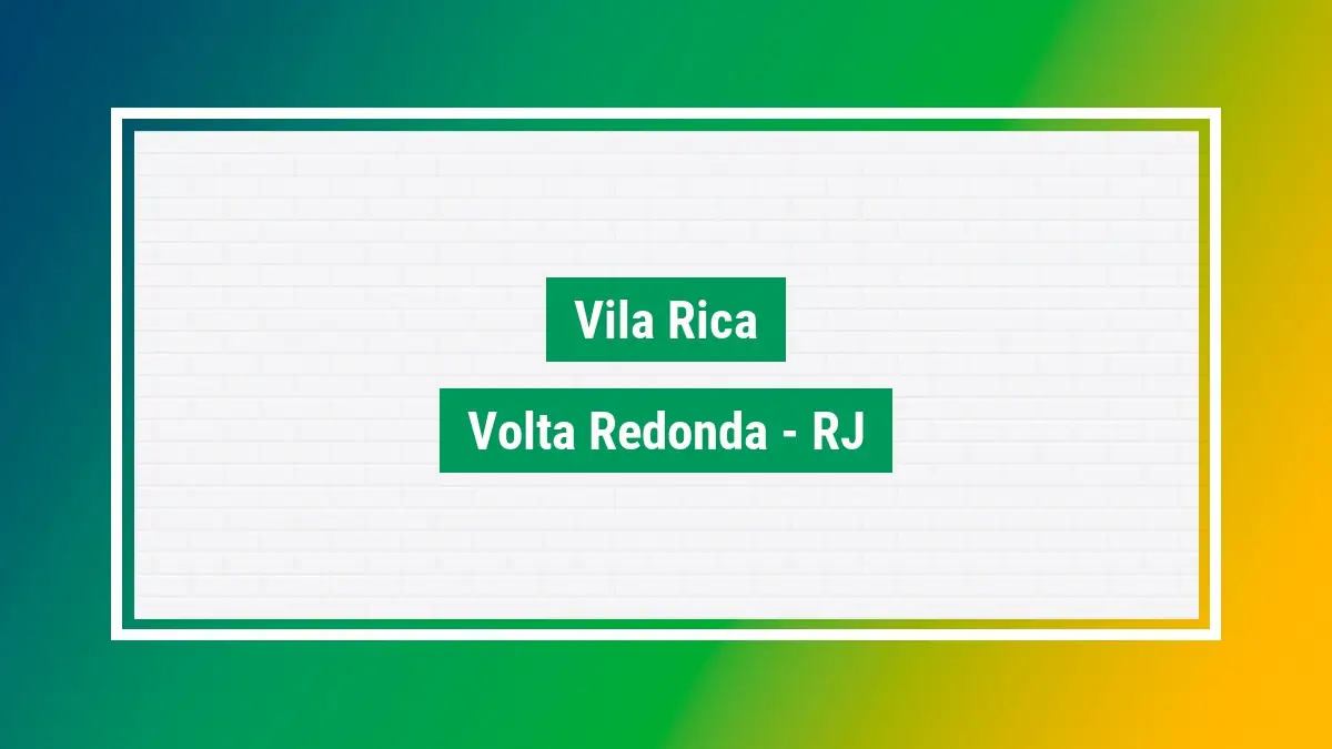 Vila rica Cep ruas do bairro Vila rica volta redonda RJ