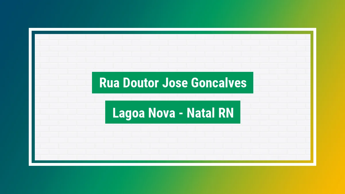 Imagem ilustrativa do endereço Rua Doutor José Gonçalves no bairro Lagoa Nova em Natal RN