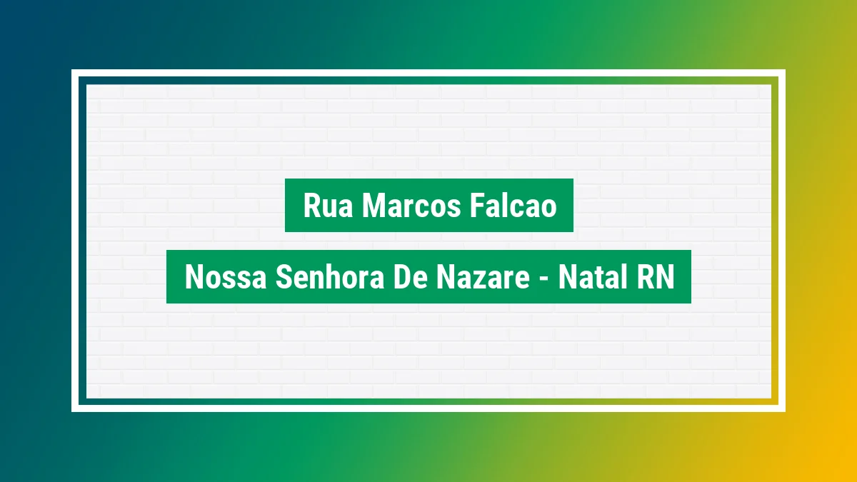 Imagem ilustrativa do endereço Rua Marcos Falcão no bairro Nossa Senhora de Nazaré em Natal RN