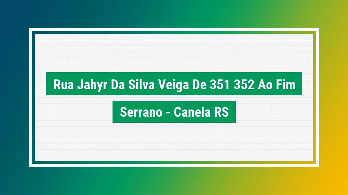 Imagem ilustrativa do endereço Rua Jahyr da Silva Veiga - de 351/352 ao fim no bairro Serrano em Canela RS