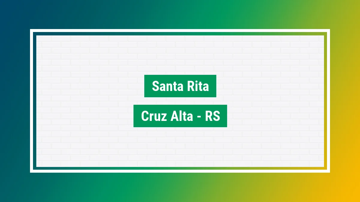 Imagem ilustrativa do bairro Santa Rita em Cruz Alta RS