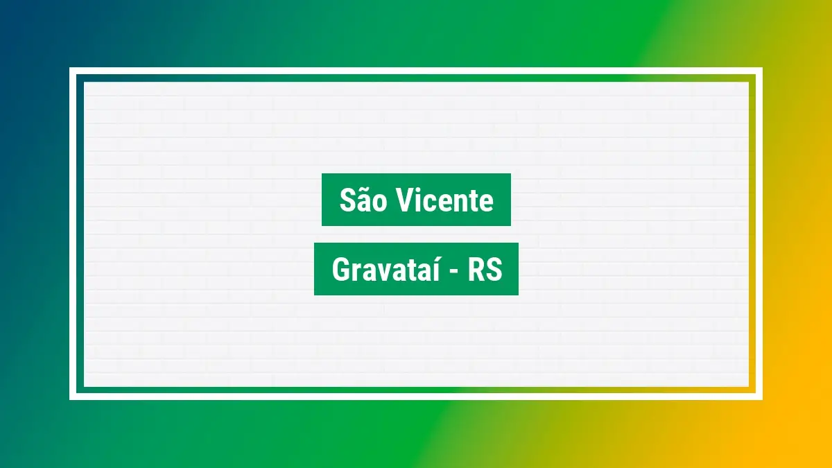 São vicente Cep ruas São vicente gravataí RS