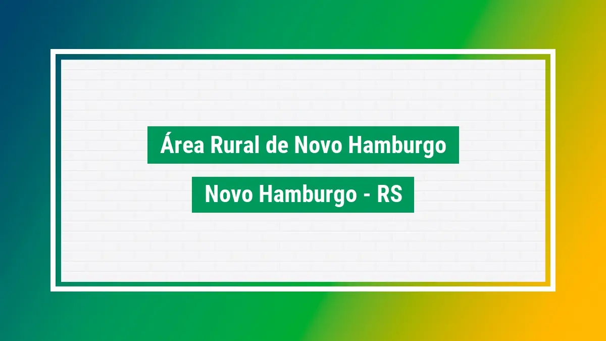 área rural de novo hamburgo CEP bairro novo hamburgo RS