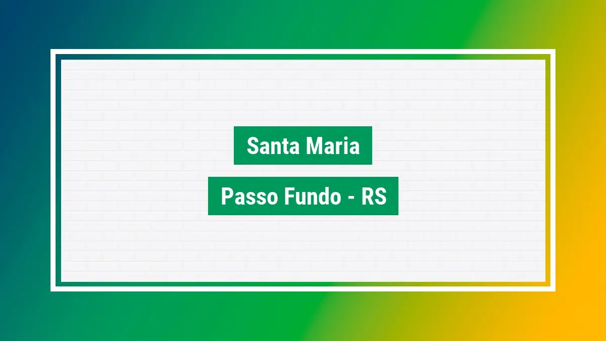 Santa maria Cep ruas Santa maria passo fundo RS