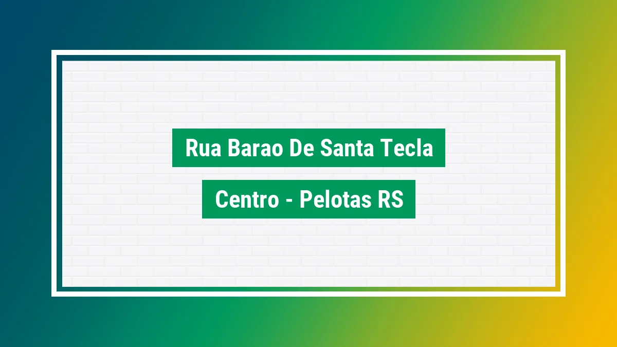 Imagem ilustrativa do endereço Rua Barão de Santa Tecla no bairro Centro em Pelotas RS