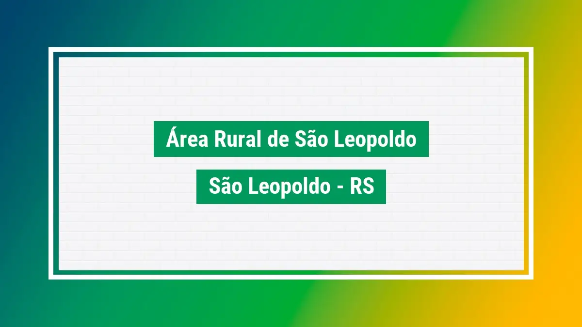 área rural de são leopoldo CEP bairro são leopoldo RS