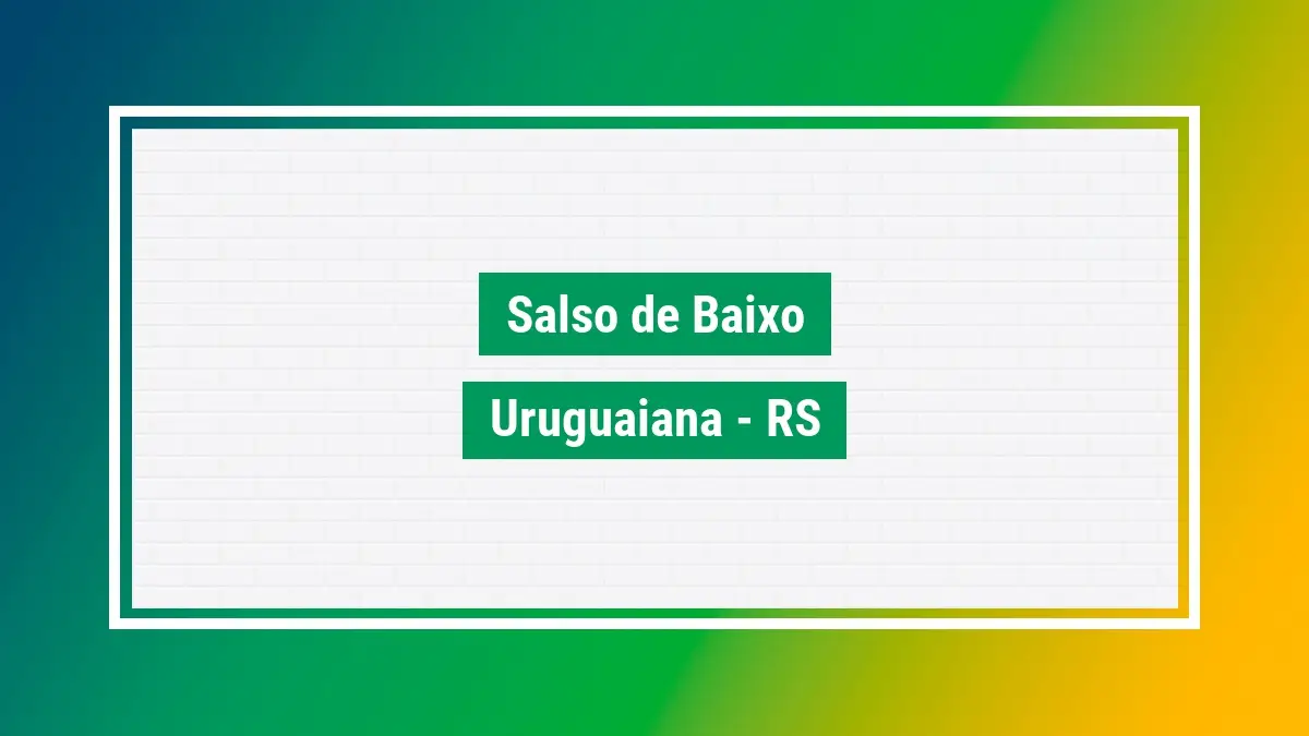 Salso de baixo Cep Salso de baixo uruguaiana RS