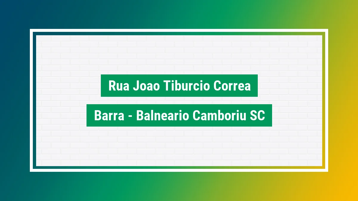 Imagem ilustrativa do endereço Rua João Tiburcio Correa no bairro Barra em Balneário Camboriú SC