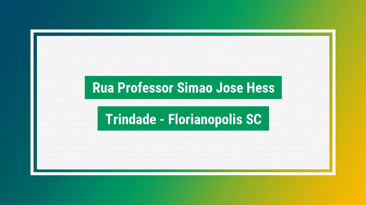 Imagem ilustrativa do endereço Rua Professor Simão José Hess no bairro Trindade em Florianópolis SC