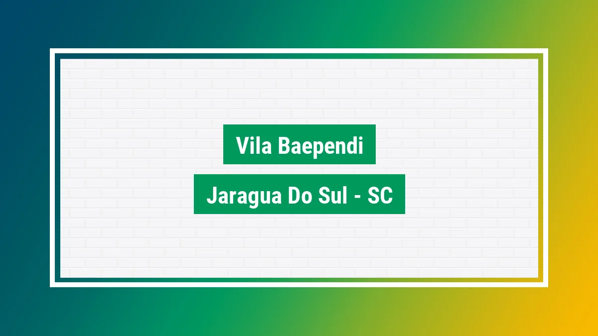 Imagem ilustrativa do bairro Vila Baependi em Jaraguá do Sul SC