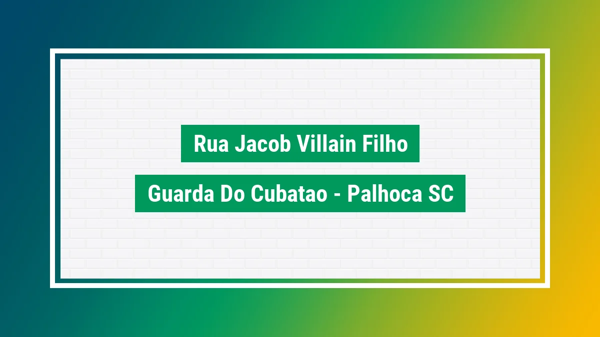 Imagem ilustrativa do endereço Rua Jacob Villain Filho no bairro Guarda do Cubatão em Palhoça SC