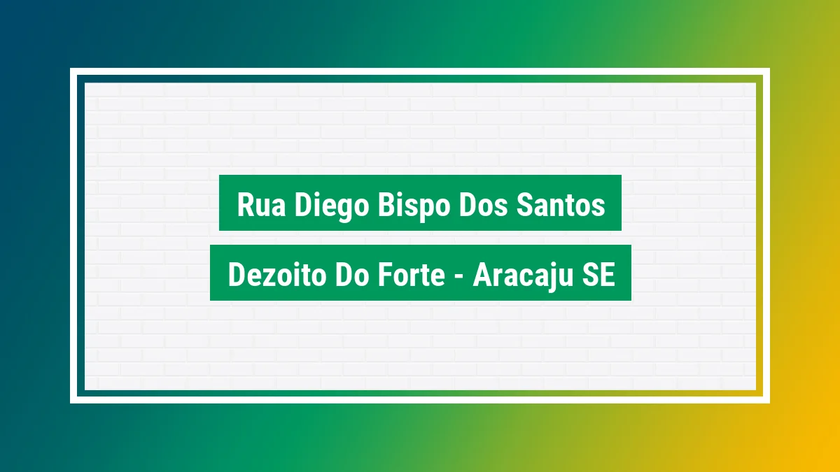 Imagem ilustrativa do endereço Rua Diego Bispo dos Santos no bairro Dezoito do Forte em Aracaju SE