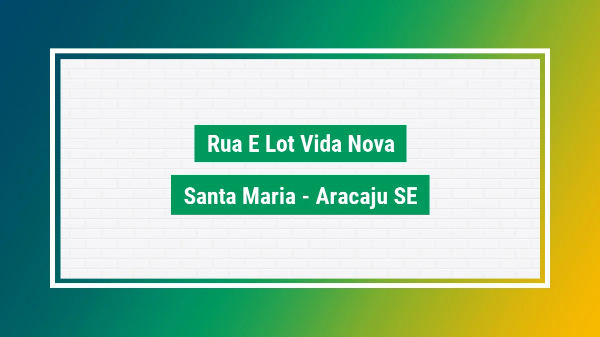Imagem ilustrativa do endereço Rua E Lot Vida Nova no bairro Santa Maria em Aracaju SE