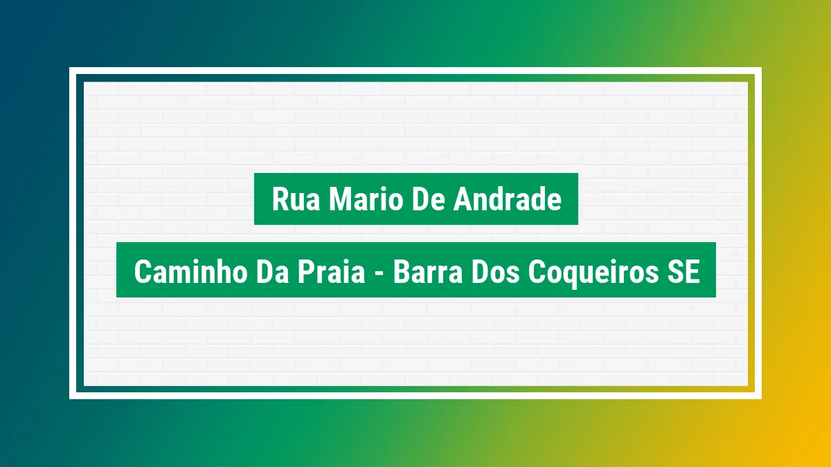 Imagem ilustrativa do endereço Rua Mário de Andrade no bairro Caminho da Praia em Barra dos Coqueiros SE