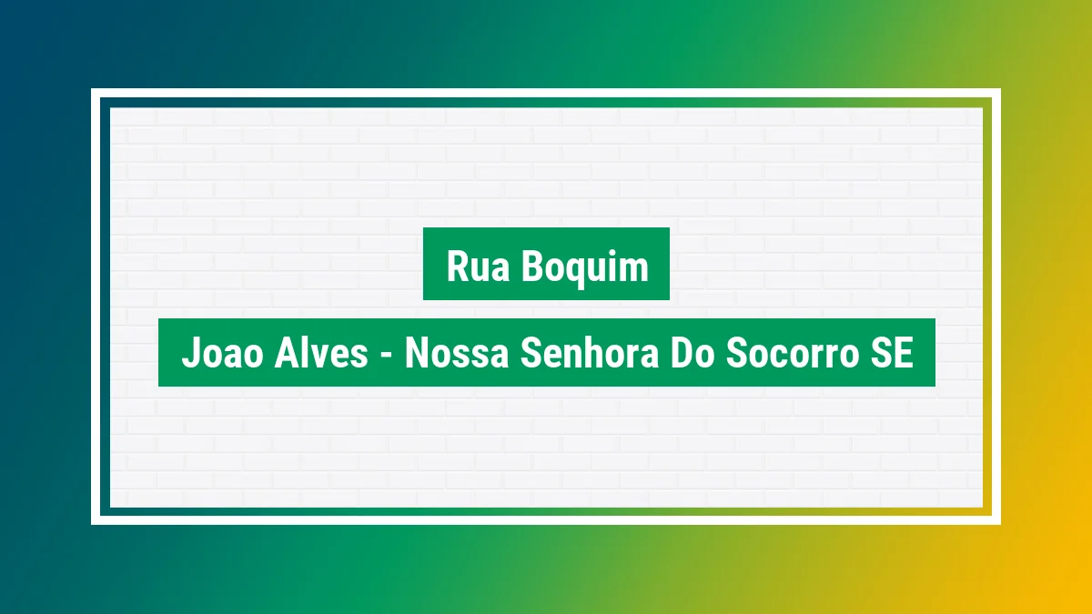 Imagem ilustrativa do endereço Rua Boquim no bairro João Alves em Nossa Senhora do Socorro SE