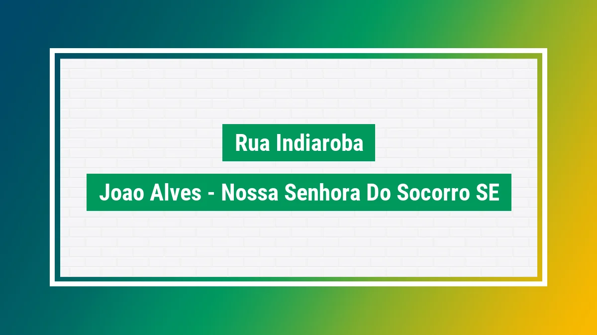 Imagem ilustrativa do endereço Rua Indiaroba no bairro João Alves em Nossa Senhora do Socorro SE